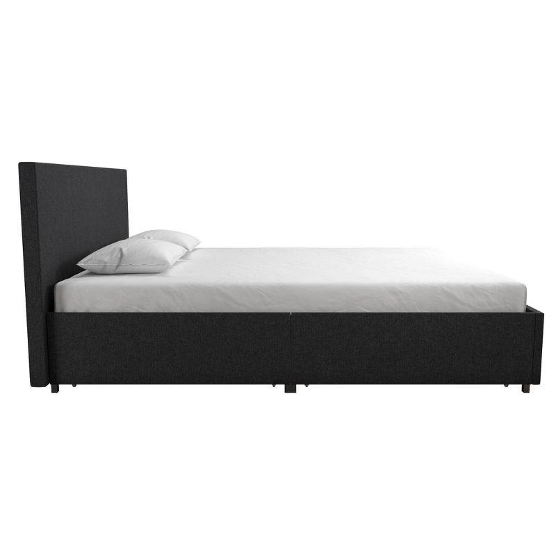 Novogratz Kelly Upholstered Unfinished Platform Storage Bed