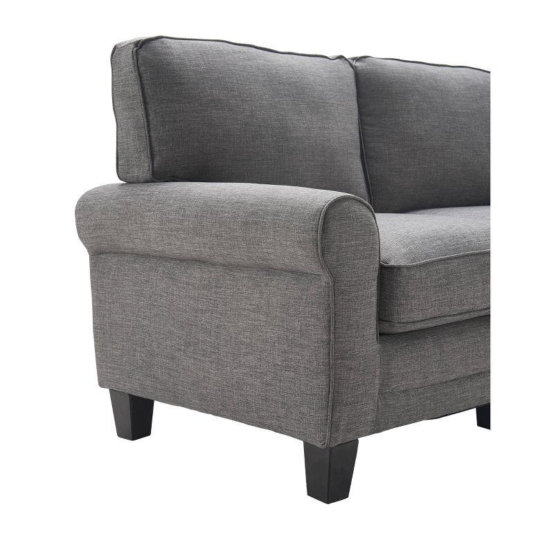 Serta Copenhagen 78" Sofa Couch for Two People with Pillowed Back Cushions and Rounded Arms