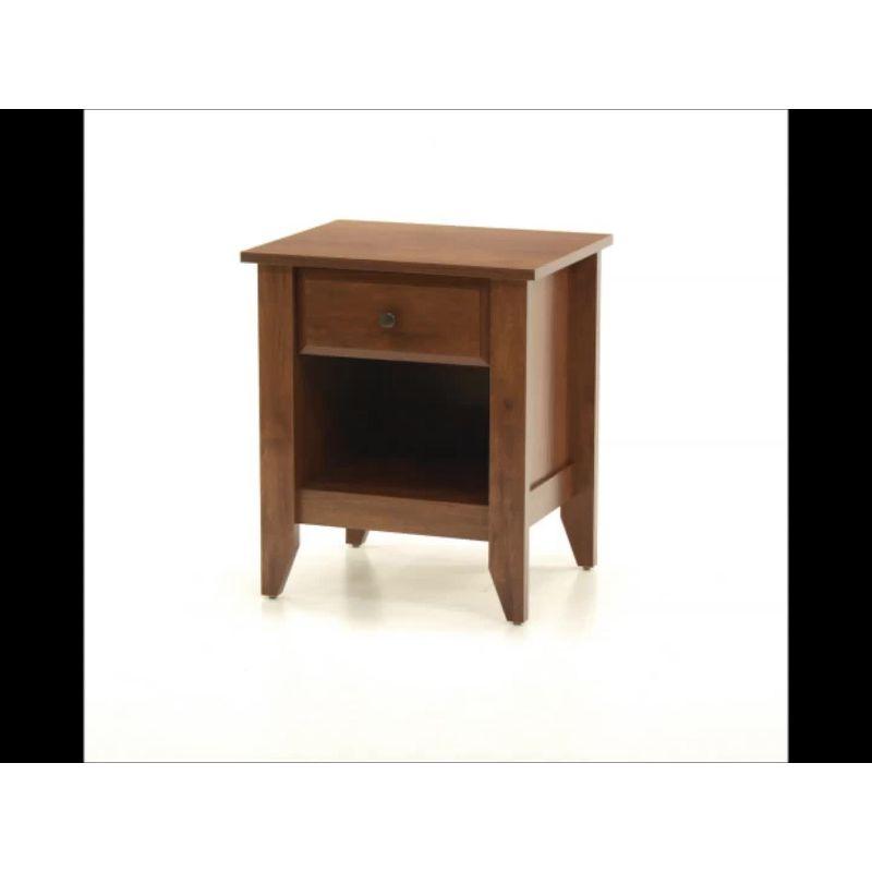 Shoal Creek Nightstand Oiled Oak - Sauder: Bedside Table with Storage Shelf, MDF & Particle Board