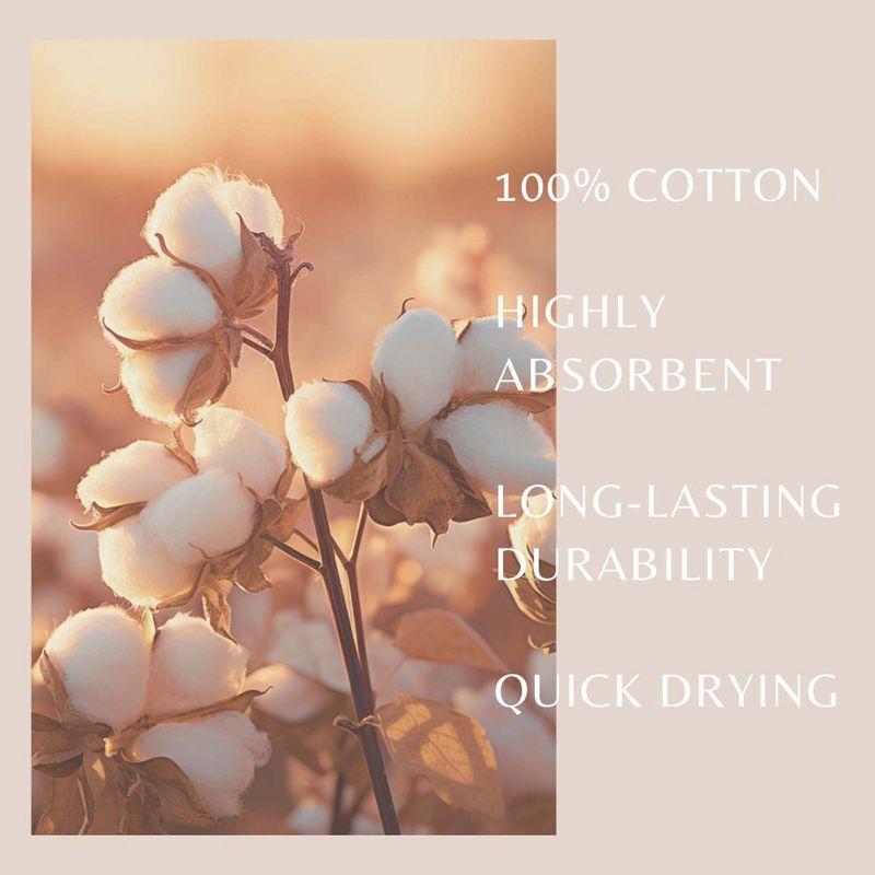 FreshFolds 100% Cotton Lattice Texture Bath Towels (Set of 4)