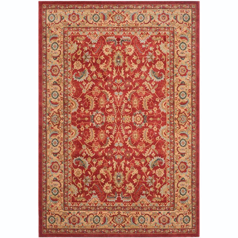 Mahal MAH699 Power Loomed Indoor Area Rug - Red/Natural - 6'7"x9'2" - Safavieh.
