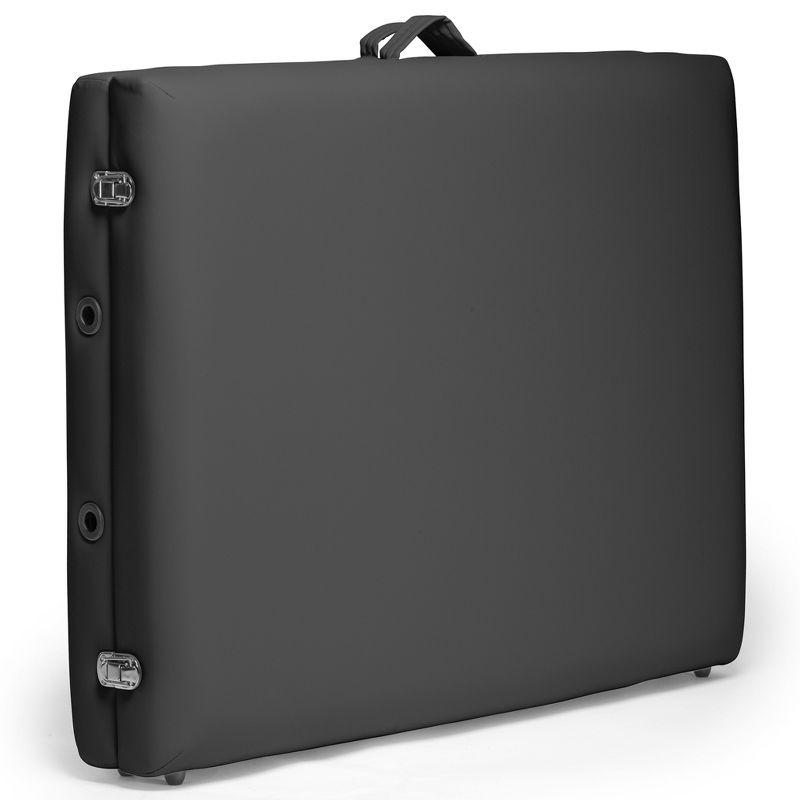 Saloniture Portable Professional Folding Massage Table with Carrying Case - Dark Gray