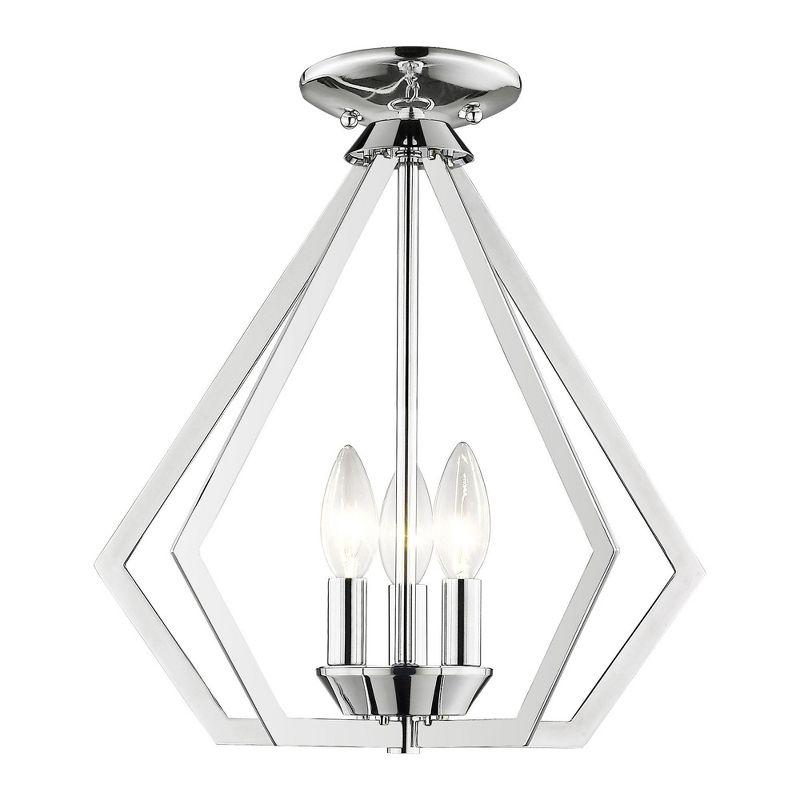 Livex Lighting Prism 3 - Light Chandelier in  Polished Chrome