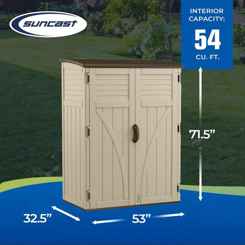 Suncast Suncast 53 in. W x 32.5 in. D Resin Vertical Tool Shed