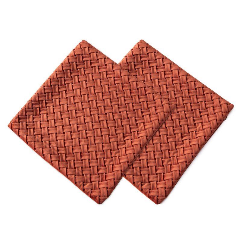 Chanasya Chanasya Lattice Textured Velvet Decorative Throw Pillow Cover (Set of 2)