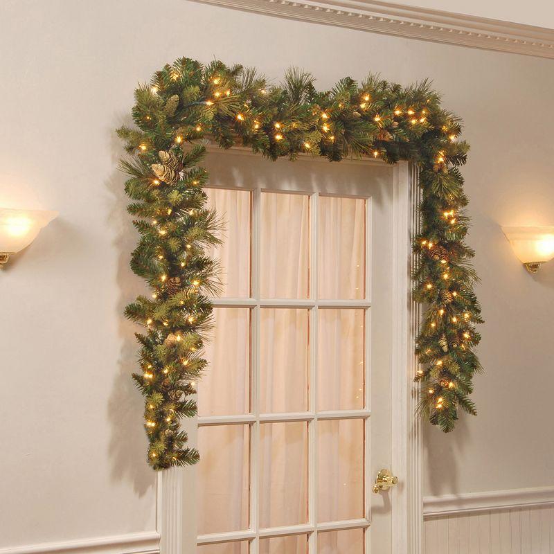 The Holiday Aisle® 9ft. Carolina Pine Garland with LED Lights