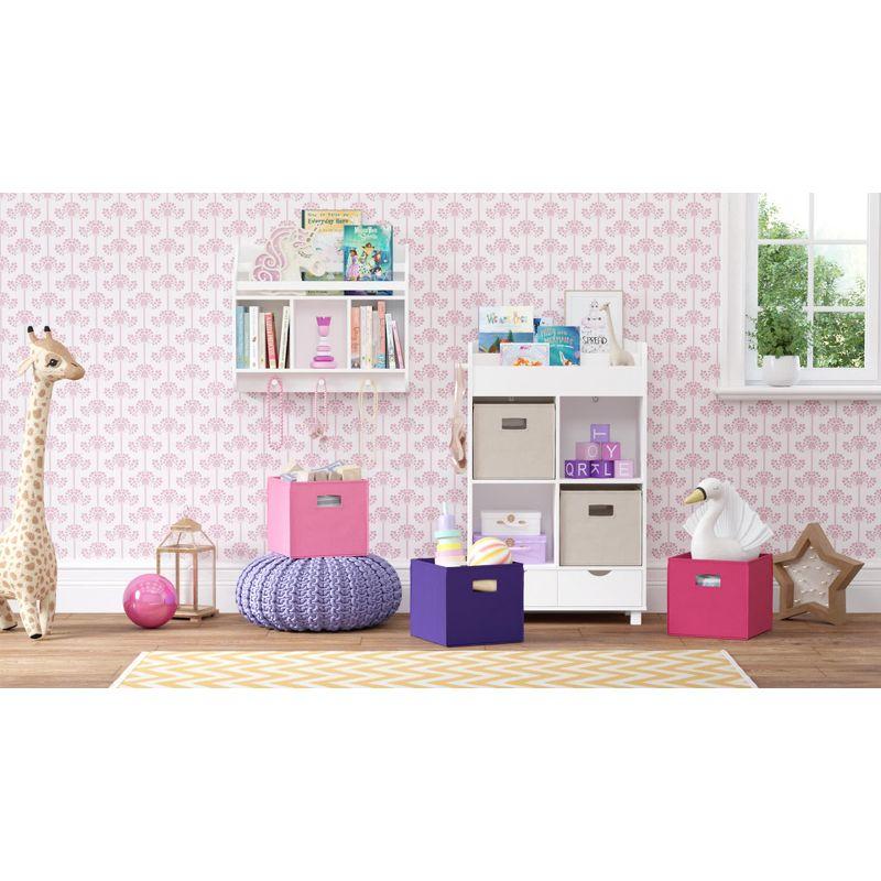 RiverRidge Home RiverRidge Kids Wall Mounted Bookshelf and Toy Storage Organizer for Playroom, Nursery, and Reading Book Nook - White