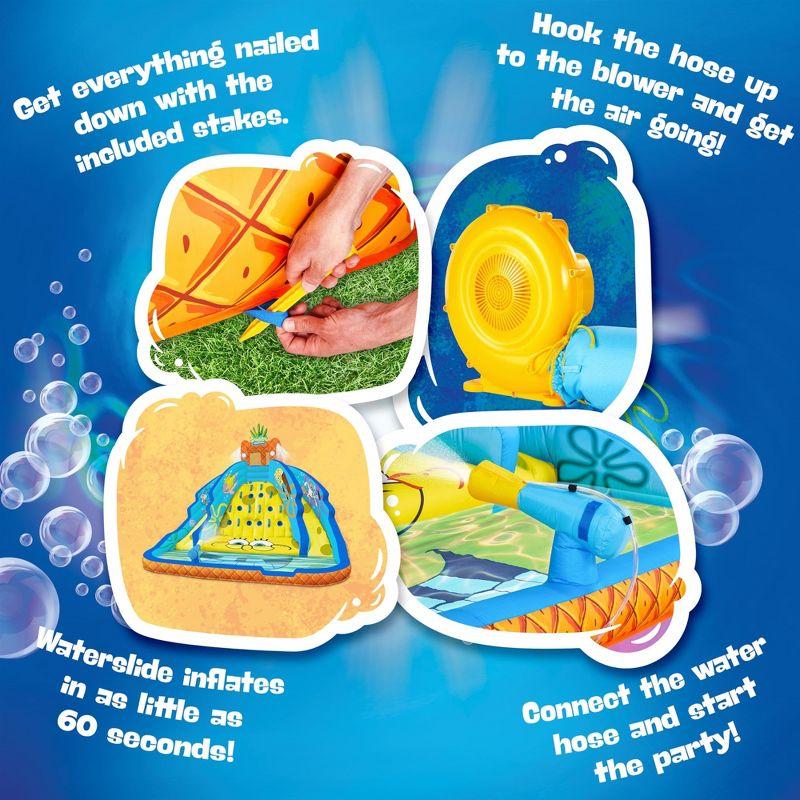 Sunny & Fun SpongeBob Ultra Climber Inflatable Water Slide with Climbing Wall, Two Slides & More!