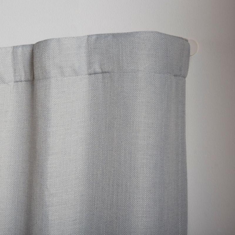 EXCLUSIVE HOME Fetter Wrap Around Double Curtain Rod, Matte Silver, 52"-72"