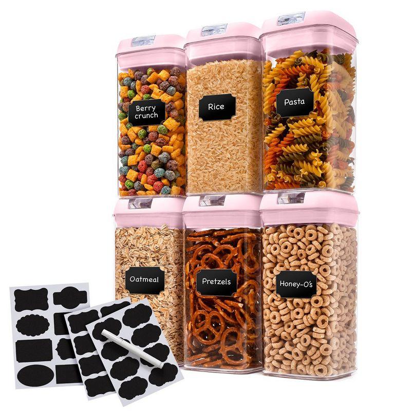 Cheer Collection Cheer Collection Food Storage - Set of 6 Containers and 6 Lids (Set of 6)