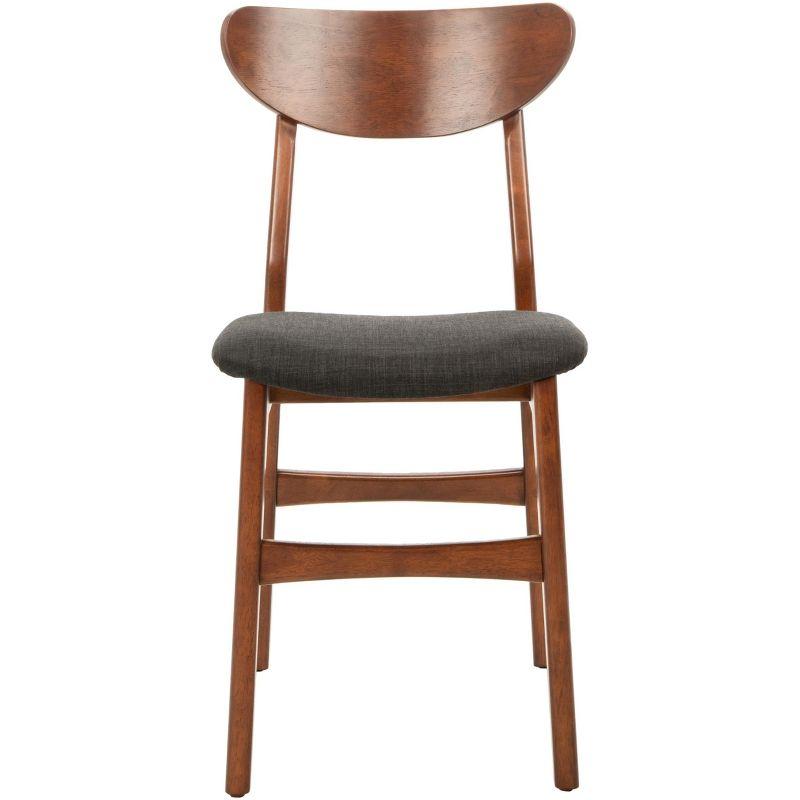 Lucca Retro Dining Chair (Set of 2) - DCH1001 - Walnut/Black - Safavieh