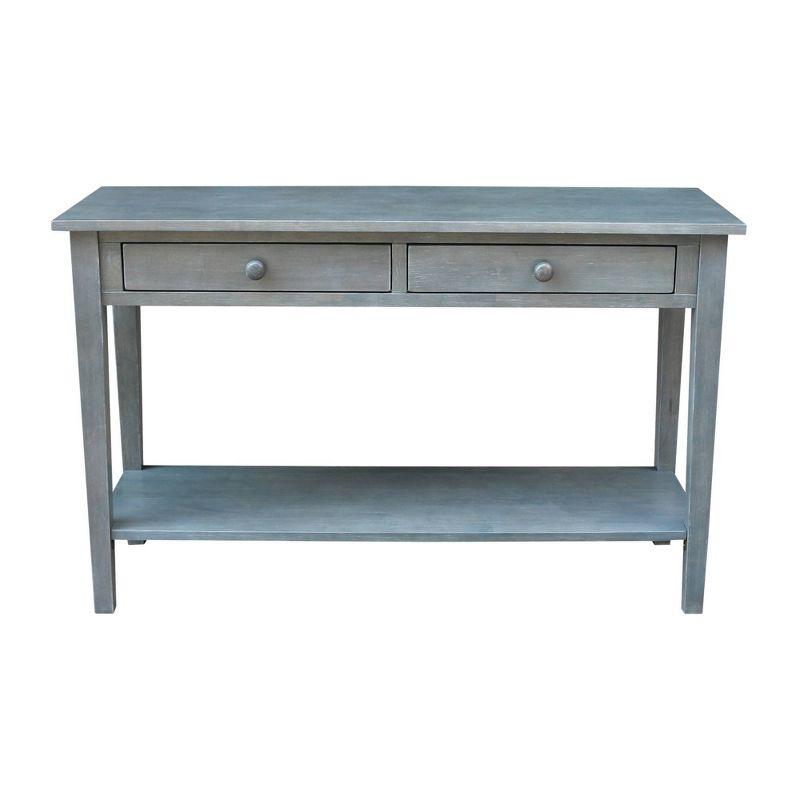 Spencer Console Server Table Antique Washed Heather Gray - International Concepts: Solid Wood, Modern Style