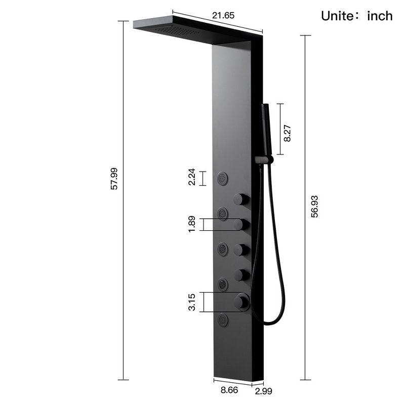 57.99'' Shower Panel with Fixed Shower Head