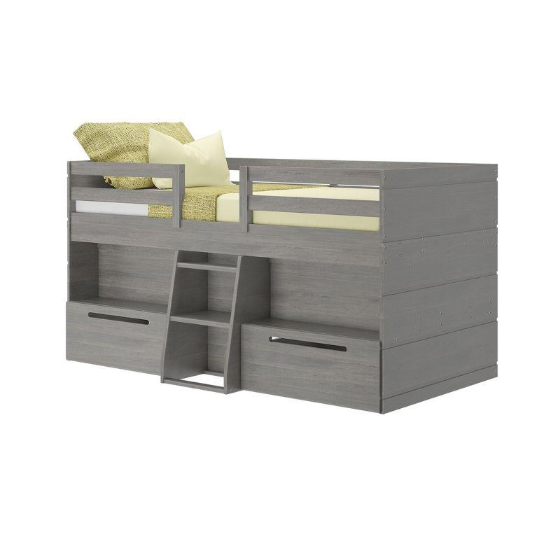 Max & Lily Farmhouse Low Loft with 2 Drawers