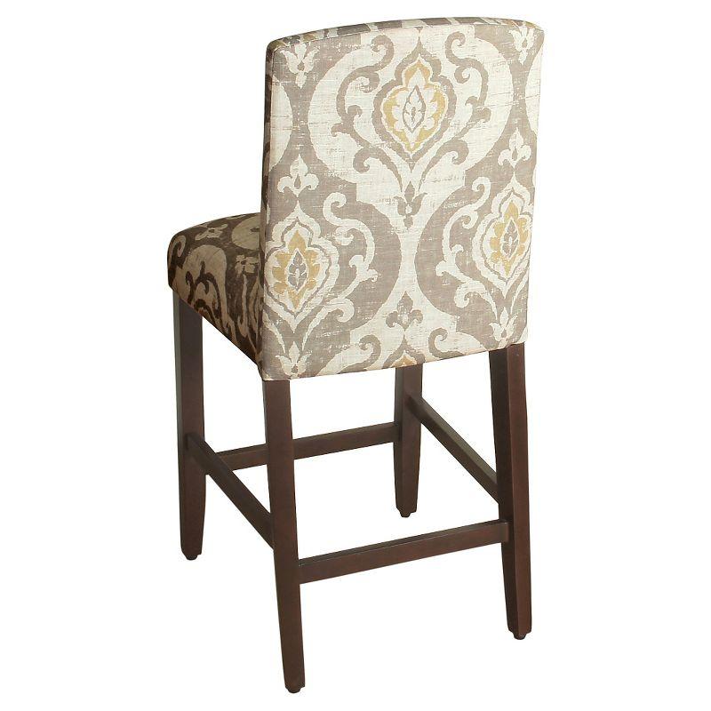 Suri Multicolor Ikat Medallion 24" Counter Stool with Arched Back