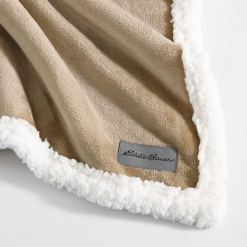 Eddie Bauer Solid Ultra Soft Plush Beige Twin Blanket