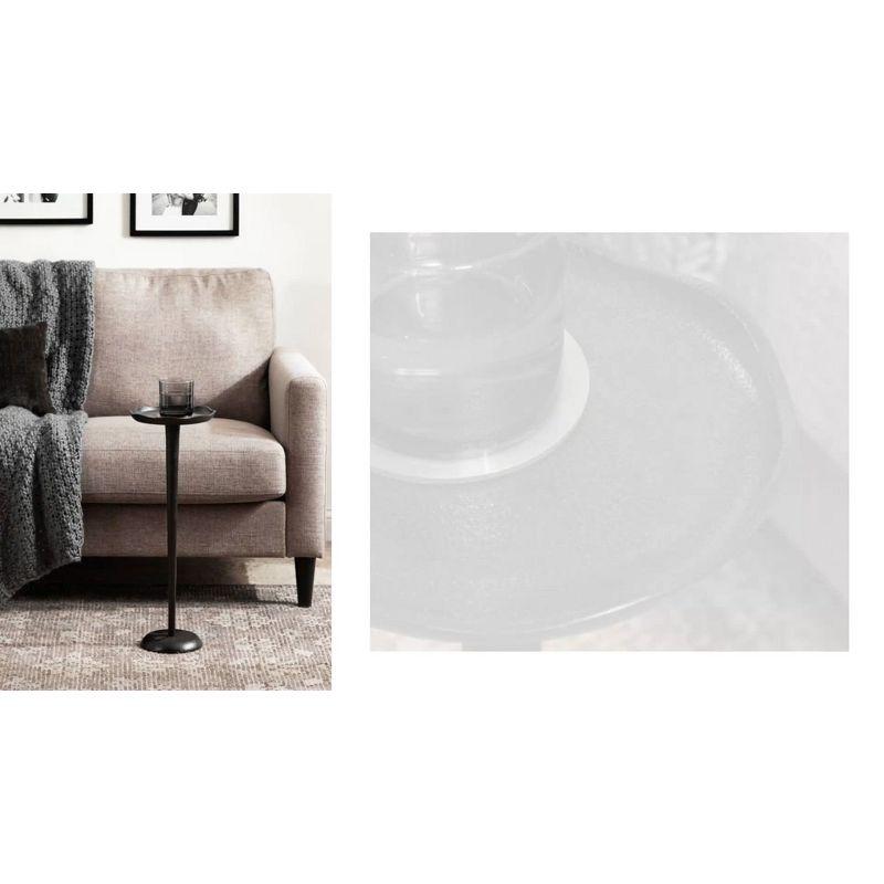 Kate and Laurel Alessia Round Metal Drink Table, 8x8x22, Gold