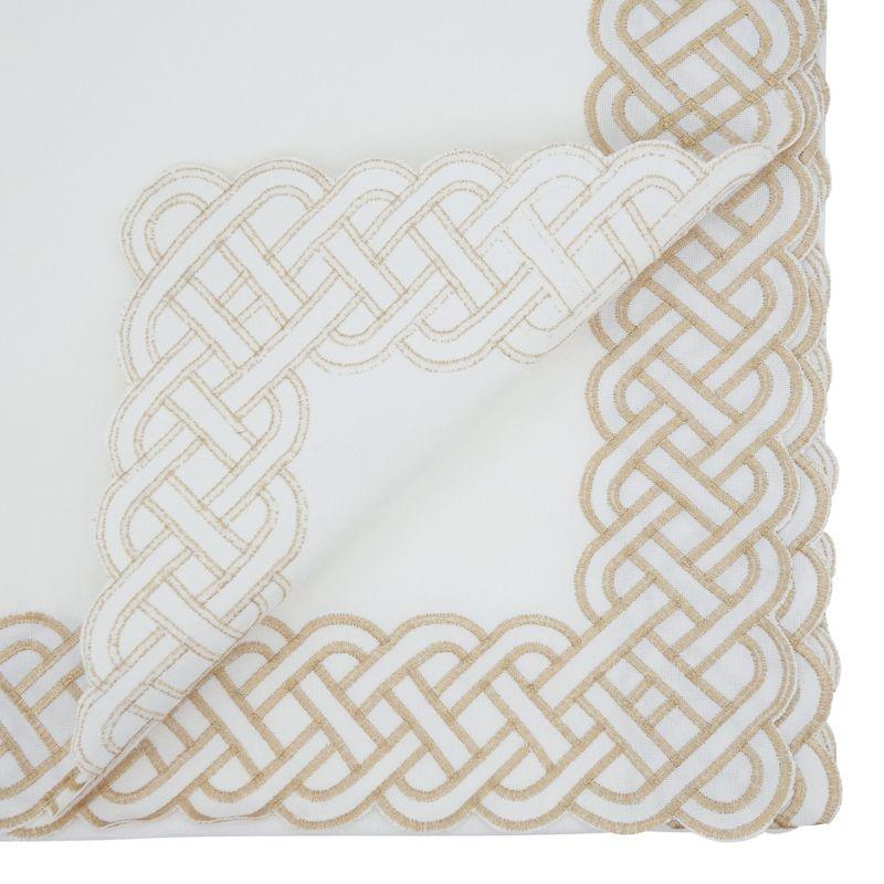 Saro Tablecloth With Braid Embroidery