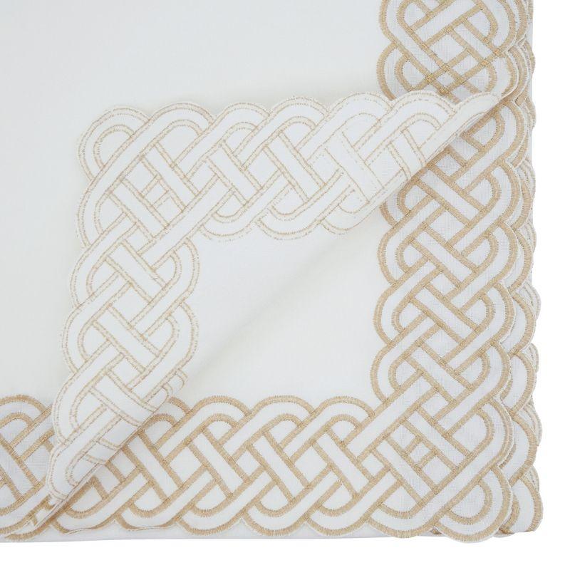 Saro Lifestyle Tablecloth with Braid Embroidered Design