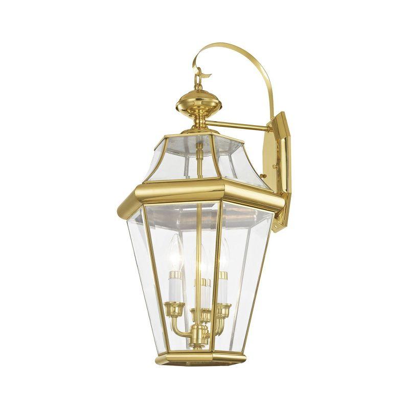 Livex Lighting Georgetown 3 - Light Wall Light in  Polished Brass