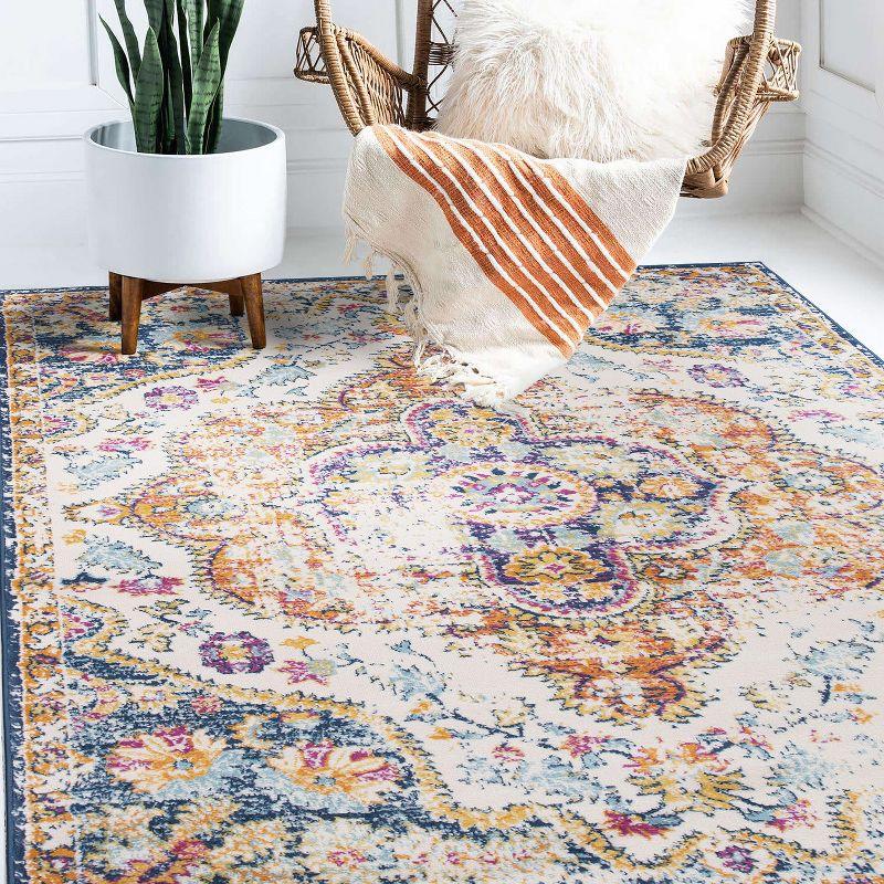 World Rug Gallery Distressed Vintage Bohemian Area Rug