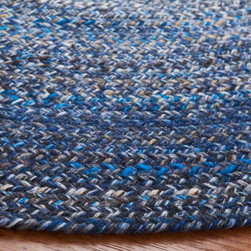 Braided BRD851 Hand Braided Area Rug - Navy - 6' Round - Safavieh.