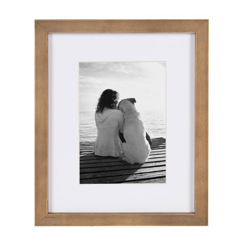 8" x 10" Matted to 5" x 7" Gallery Tabletop Frame Light Brown - Kate & Laurel All Things Decor