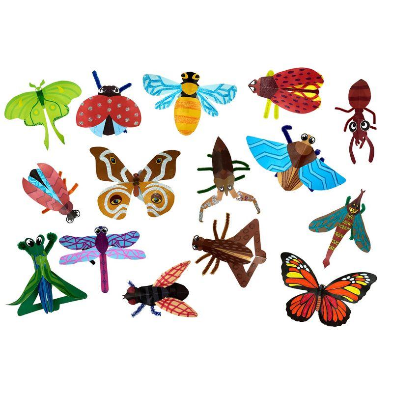 Roylco Beautiful Bugs Paper Craft Kit, 64 Projects