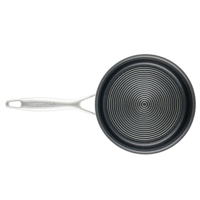 Circulon SteelShield C-Series 2qt Clad Tri-Ply Nonstick Saucepan with Lid: Induction & Oven Safe, Stainless Steel Handle