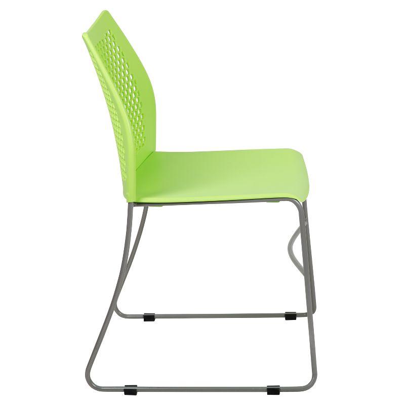 Antonia 661 lb. Capacity Stack Chair with Air-Vent Back and Powder Coated Sled Base