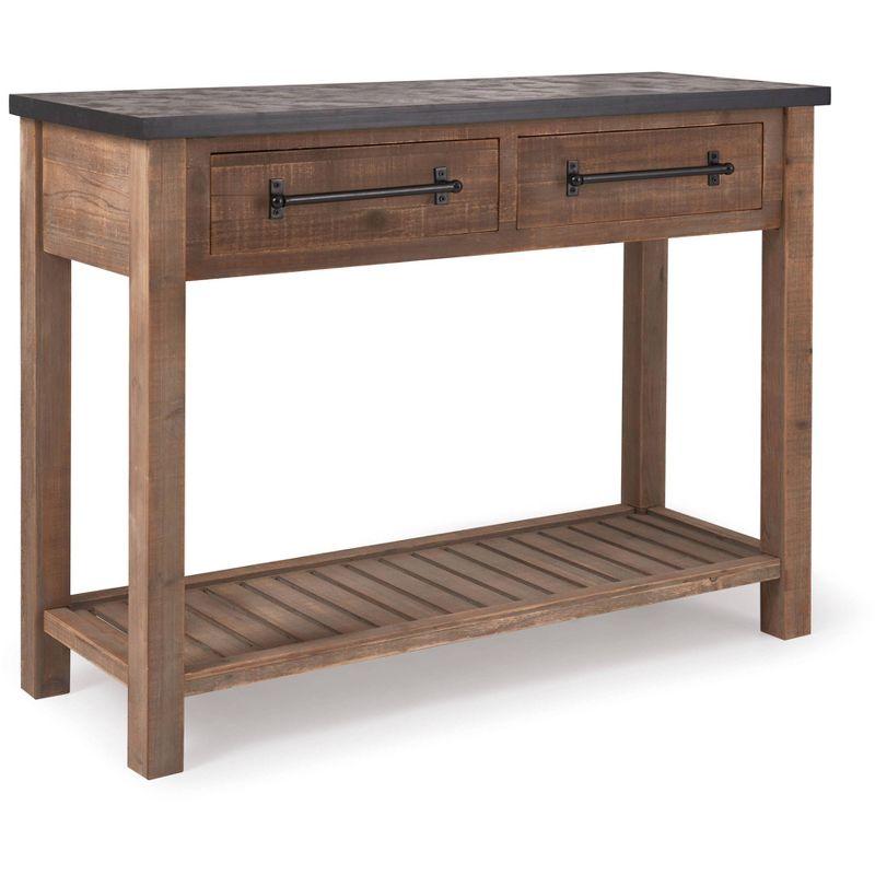 ClickDecor Eugene Console Table Brown: Modern Wood Entryway Furniture, Spot Clean, 1 Year Warranty