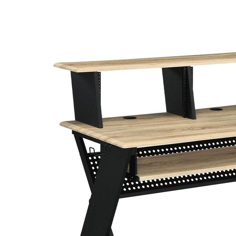 Humanity 47" Decorative Bookshelf Natural and Black - Acme Furniture