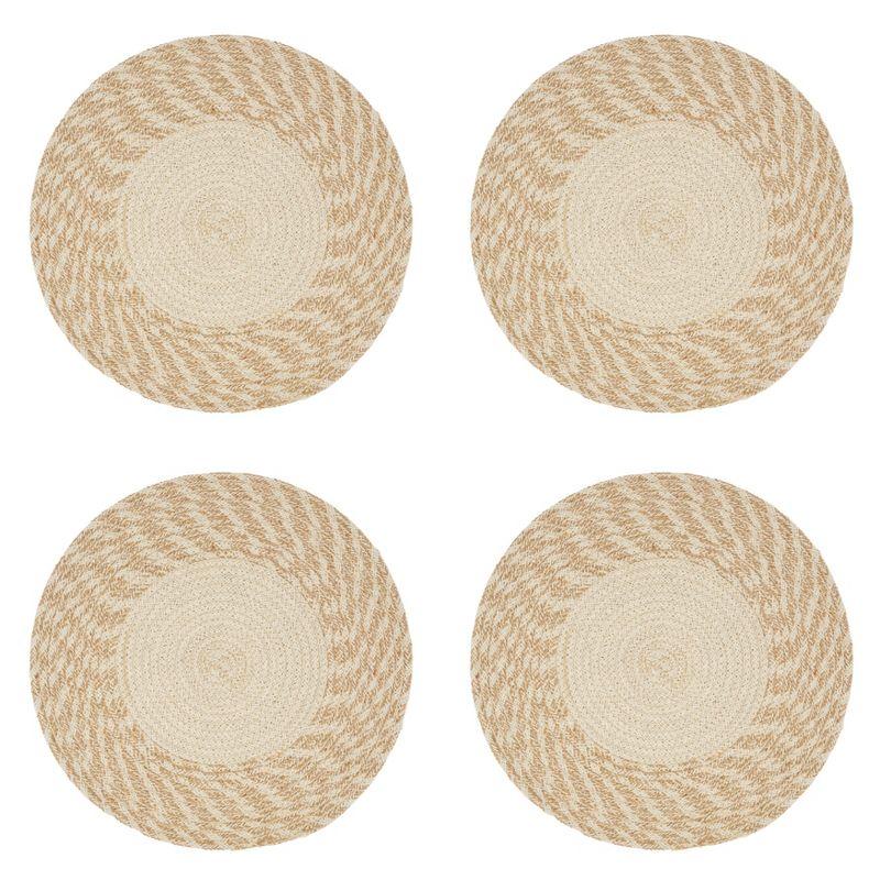 Saro Lifestyle Hand Braided Design Placemats (Set of 4)