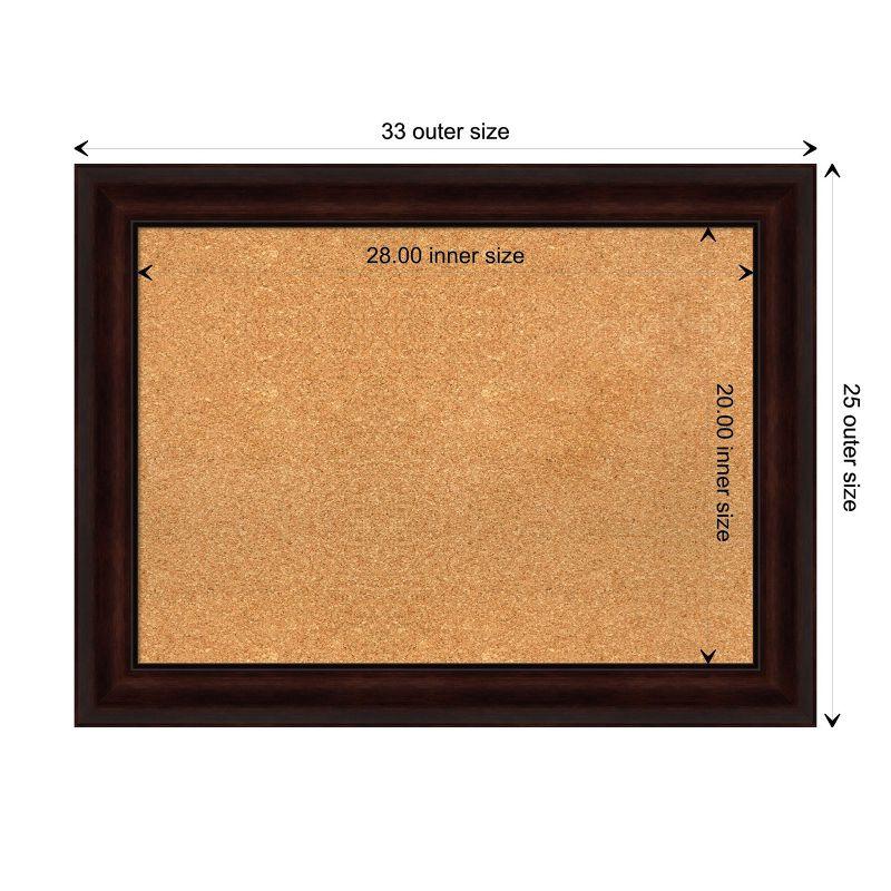 Amanti Art Natural Cork Board Framed Coffee Bean Brown Bulletin Board 33 in. x 25 in.