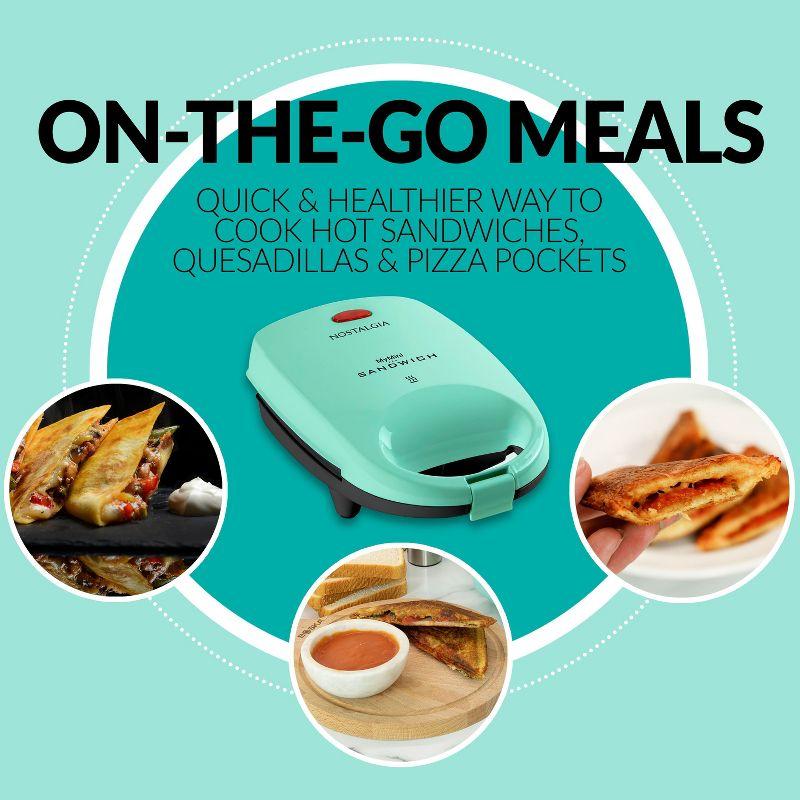 Nostalgia Nostalgia MyMini Personal Sandwich Maker, Pizza Pockets, Quesadillas, Breakfast, Paninis