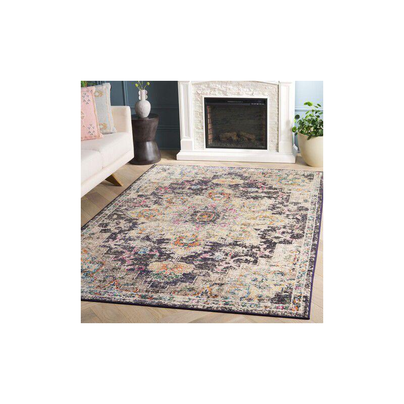 Madison MAD473 Power Loomed Indoor Area Rug - Black/Gold - 6'x9' - Safavieh