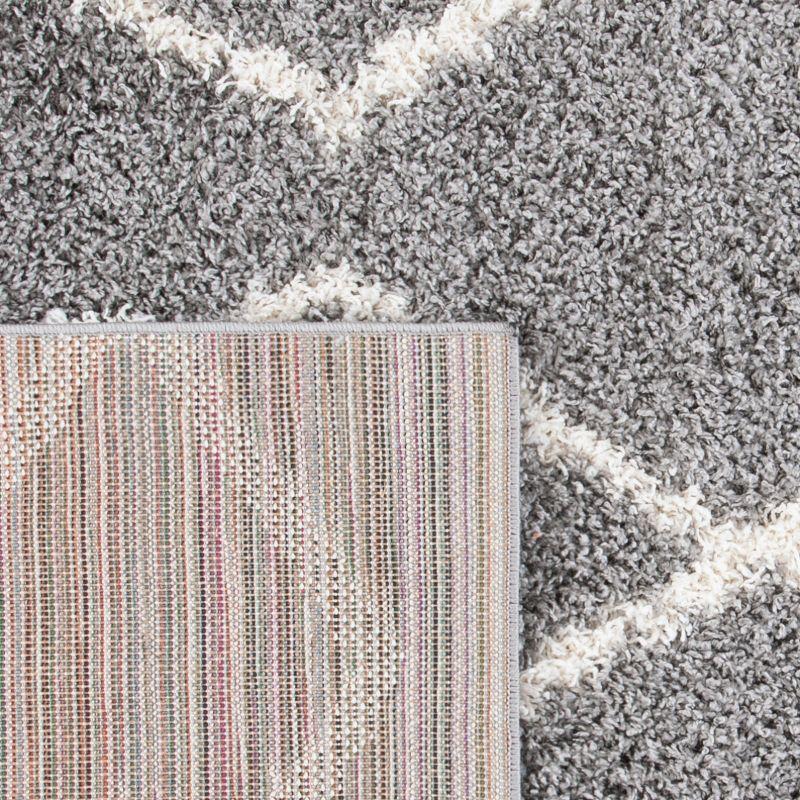 Venus Shag VNS682 Power Loomed Indoor Area Rug - Grey/Ivory - 4'x6' - Safavieh