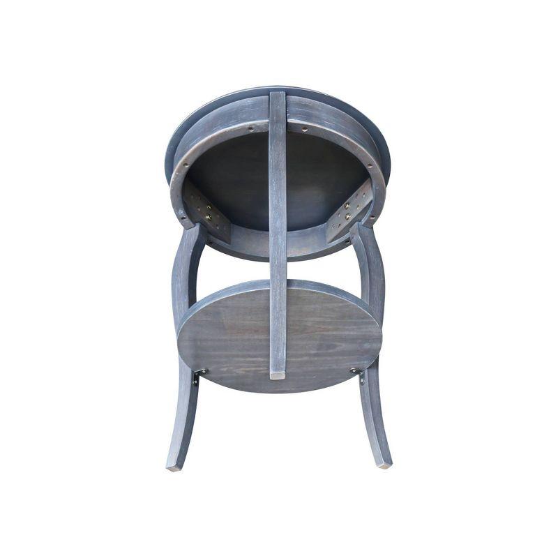 International Concepts Cambria Solid Wood End Table Antique/Heather Gray: Solid Wood, Fixed Shelf
