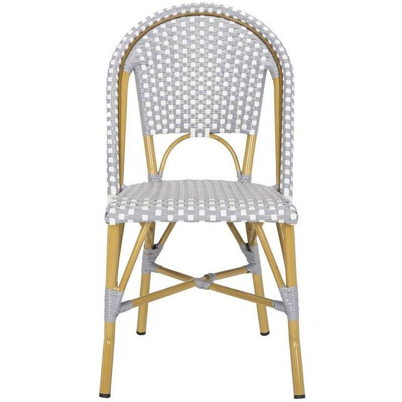 Salcha Side Chair (Set Of 2) - Indoor/Outdoor - FOX5210 - Gray/White - Safavieh