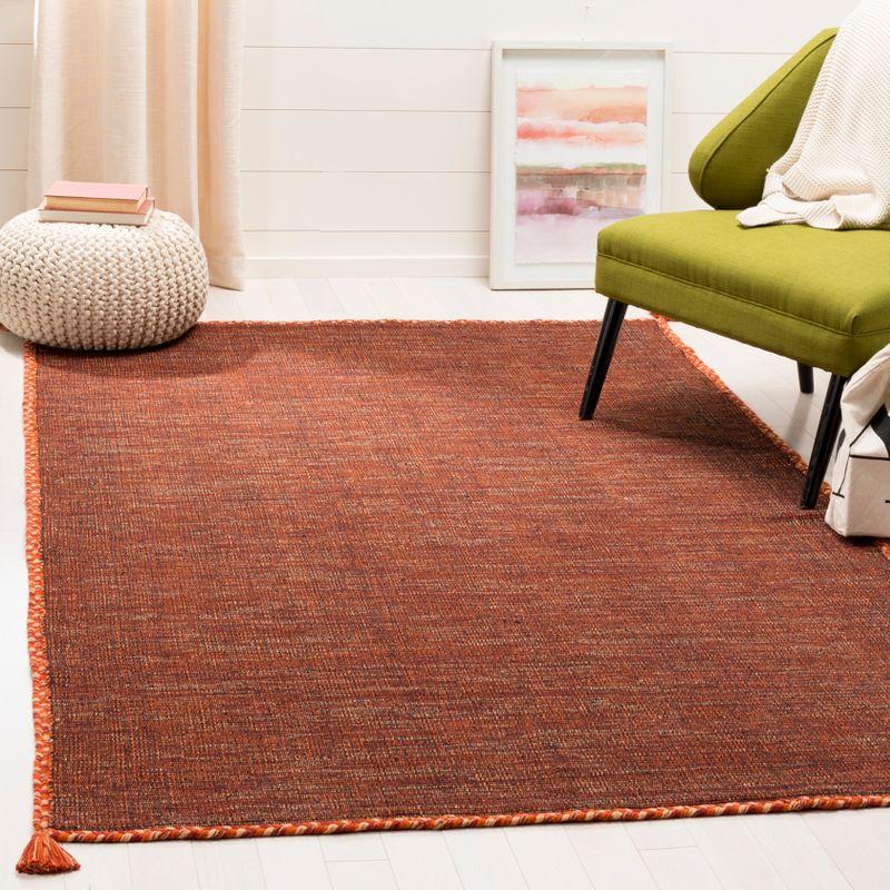 Montauk MTK150 Hand Woven Indoor Accent Rug - Orange/Black - 3'x5' - Safavieh