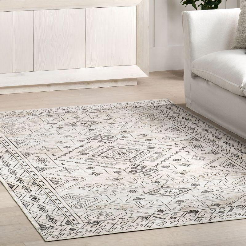 Nuloom Malena Bordered Machine Washable Indoor Area Rug