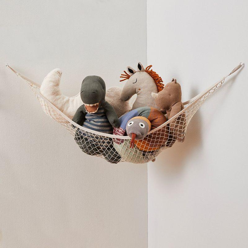 3 Sprouts 3 Sprouts - Toy Hammock for Stuffed Toys with Hooks - Beige