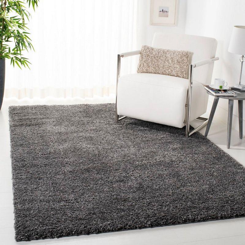 August Shag 900 AUG900 Power Loomed Indoor Area Rug - Grey - 5'3"x7'6" - Safavieh
