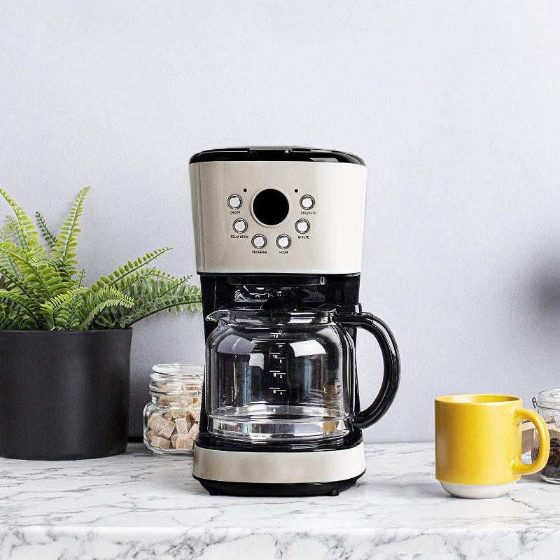 HADEN Putty Beige Programmable Drip Coffee Maker
