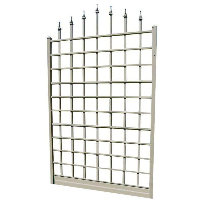 Dura-Trel Winchester 57"x95" PVC Vinyl Outdoor Garden Trellis Support for Vines, Climbing Plants, Flowers, & Vegetables w/Wall Mounting Screws, White