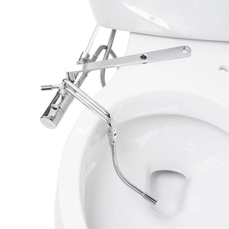 Side-Mounted All Metal Attachable Bidet with Adjustable Spray Wand, Dual Temperature