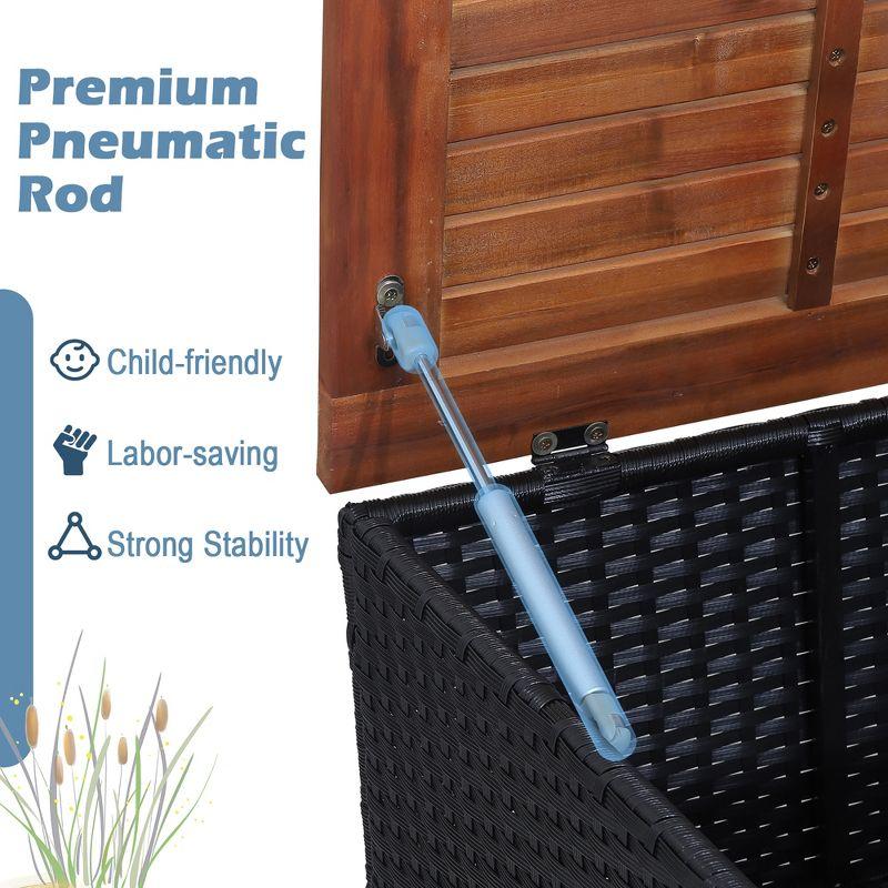 Tangkula 3PCS Patio Rattan Conversation Set Outdoor Furniture Set w/ Turquoise Cushions