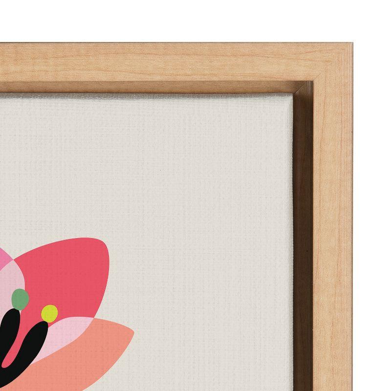 Kate and Laurel Sylvie Mid Century Modern Cherry Blossoms Framed Canvas by Rachel Lee of My Dream Wall