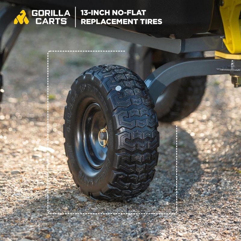 Gorilla Carts 13 Inch No Flat Replacement Tire for Utility Carts GCG-4, GCG-2140, GOR4PS, GOR400, GOR4G, GOR5, GOR800(B)-COM, GOR801, and GCG-900
