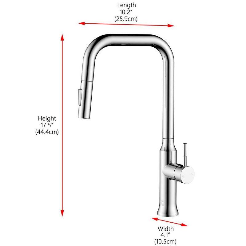Elegant Lighting Noor Pull Down Kitchen Faucet